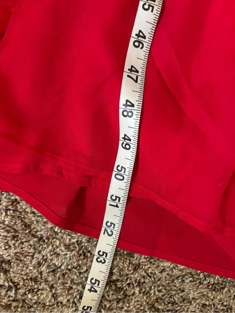 Abercrombie & Fitch Red Lace Up Back Ruffle Maxi Dress SP